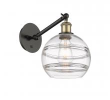 Innovations Lighting 317-1W-BAB-G556-8CL - Rochester - 1 Light - 8 inch - Black Antique Brass - Sconce