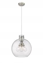 Innovations Lighting 410-3PL-SN-G410-16SDY - Newton Sphere - 3 Light - 16 inch - Satin Nickel - Cord hung - Pendant