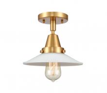  447-1C-SG-G1 - Halophane - 1 Light - 9 inch - Satin Gold - Flush Mount