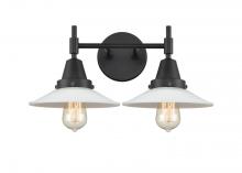 Innovations Lighting 447-2W-BK-G1 - Halophane - 2 Light - 18 inch - Matte Black - Bath Vanity Light