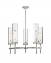 Innovations Lighting 471-5CR-SN-G471-12CL - Lincoln - 5 Light - 27 inch - Satin Nickel - Chandelier