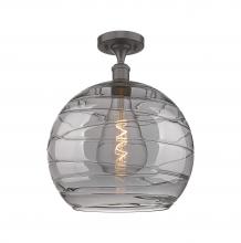 Innovations Lighting 516-1C-OB-G1213-14SM - Athens Deco Swirl - 1 Light - 14 inch - Oil Rubbed Bronze - Semi-Flush Mount