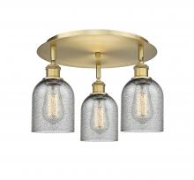 Innovations Lighting 516-3C-BB-G257 - Caledonia - 3 Light - 17 inch - Brushed Brass - Flush Mount