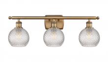 Innovations Lighting 516-3W-BB-G122C-6CL - Athens - 3 Light - 26 inch - Brushed Brass - Bath Vanity Light