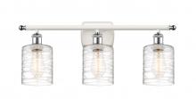 Innovations Lighting 516-3W-WPC-G1113 - Cobbleskill - 3 Light - 25 inch - White Polished Chrome - Bath Vanity Light