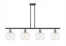 Innovations Lighting 516-4I-BAB-G1215-8 - Athens Water Glass - 4 Light - 48 inch - Black Antique Brass - Cord hung - Island Light