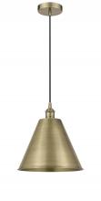 Innovations Lighting 616-1P-AB-MBC-12-AB - Berkshire - 1 Light - 12 inch - Antique Brass - Cord hung - Mini Pendant