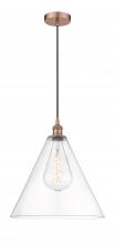 Innovations Lighting 616-1P-AC-GBC-162 - Berkshire - 1 Light - 16 inch - Antique Copper - Cord hung - Pendant