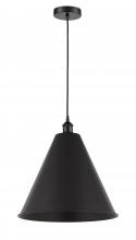 Innovations Lighting 616-1P-BK-MBC-16-BK - Berkshire - 1 Light - 16 inch - Matte Black - Cord hung - Mini Pendant