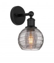 Innovations Lighting 616-1W-BK-G1213-6SM - Athens Deco Swirl - 1 Light - 6 inch - Matte Black - Sconce