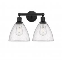 Innovations Lighting 616-2W-BK-GBD-754 - Bristol - 2 Light - 17 inch - Matte Black - Bath Vanity Light