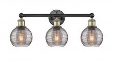 Innovations Lighting 616-3W-BAB-G1213-6SM - Athens Deco Swirl - 3 Light - 24 inch - Black Antique Brass - Bath Vanity Light