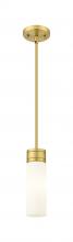 Innovations Lighting 617-1S-BB-G617-8WH - Boreas - 1 Light - 3 inch - Brushed Brass - Stem Hung - Mini Pendant