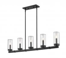 Z-Lite 589-5L-BK - 5 Light Outdoor Linear Chandelier