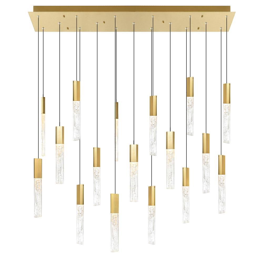 Greta Integrated LED Brass Chandelier