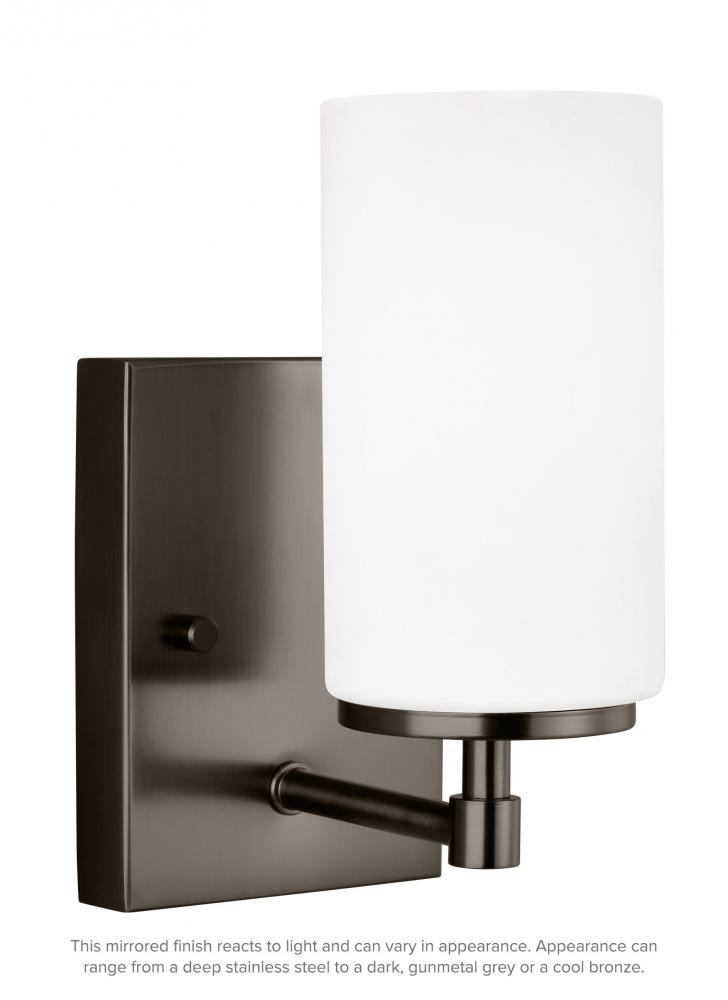 Alturas contemporary 1-light LED indoor dimmable bath vanity wall sconce in brushed oil rubbed bronz