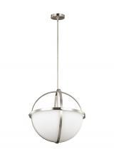 Generation Lighting 6624603EN3-962 - Alturas contemporary 3-light LED indoor dimmable ceiling pendant hanging chandelier pendant light in