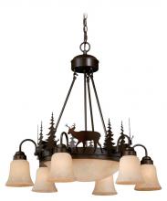 Vaxcel International CH55406BBZ - Bryce 9L Deer Chandelier Burnished Bronze