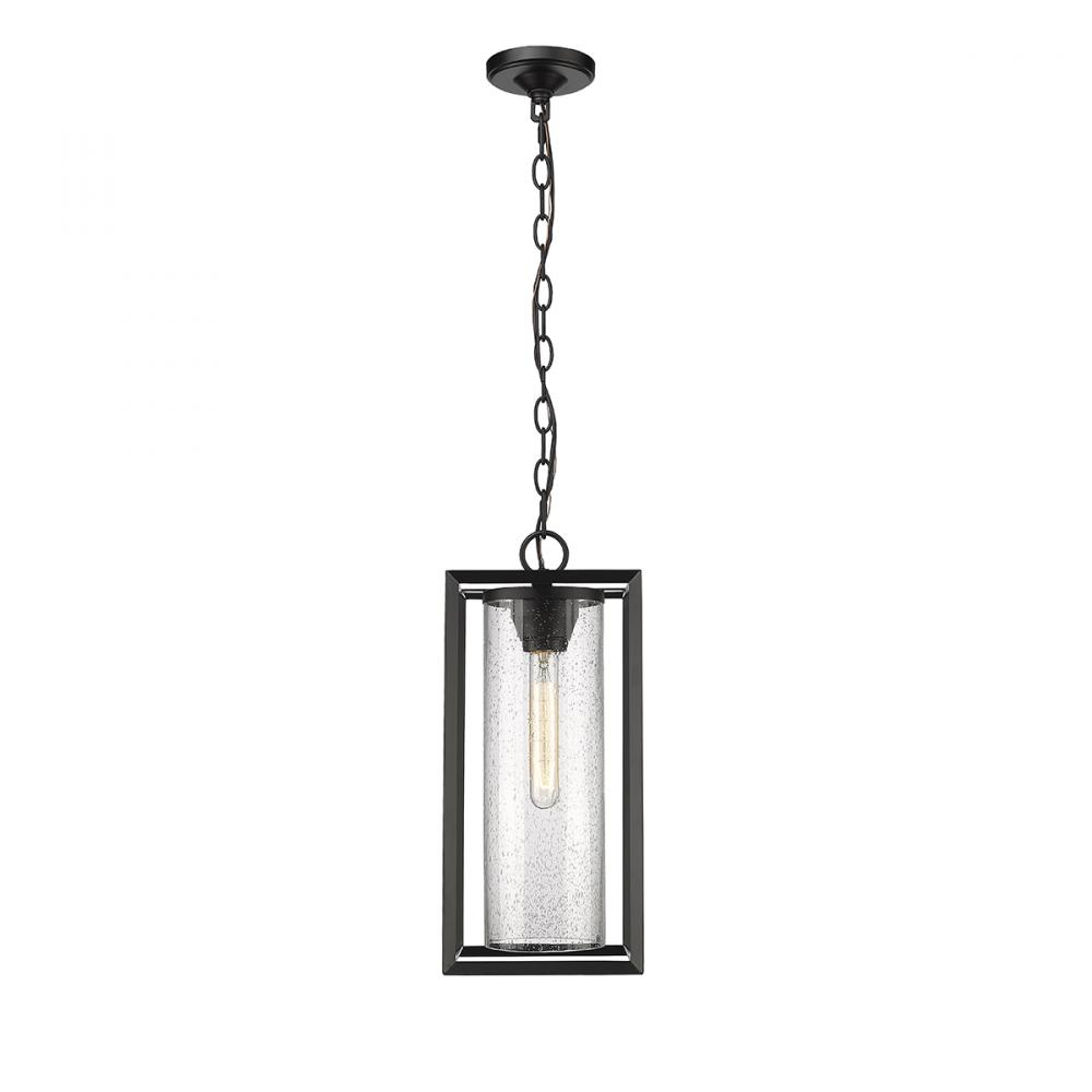 Wheatland 1-Light Outdoor Hanging Lantern Powder Coated Black