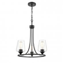 Millennium 9723-MB - Ashford 3-Light Chandelier Ceiling Light Matte Black