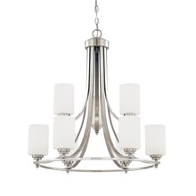 Millennium 7259-SN - Bristo 9-Light Chandelier Ceiling Light Satin Nickel