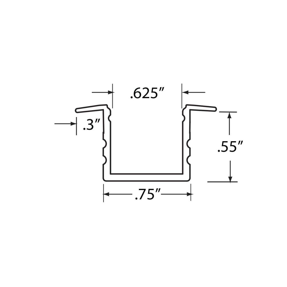 Extruded 4 foot Mounting Channel