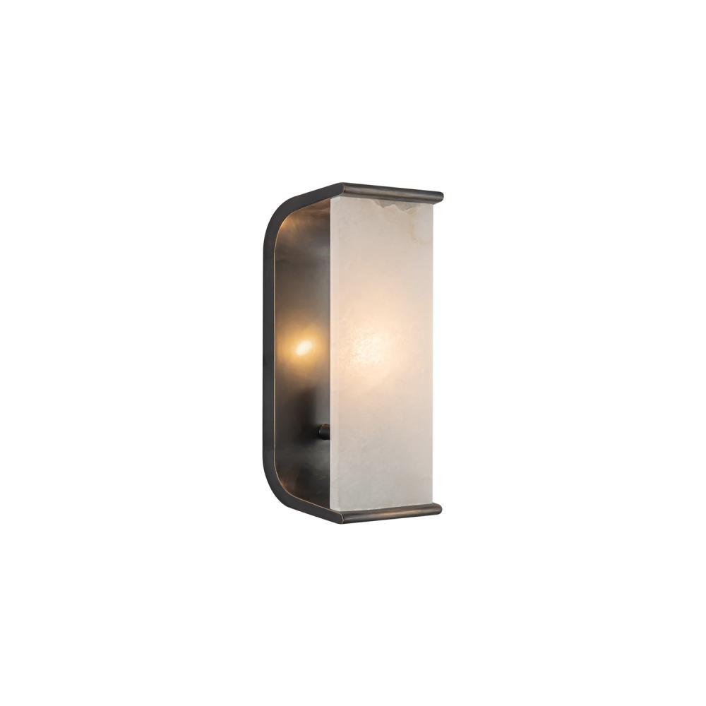 Abbott 10-in Urban Bronze/Alabaster 1 Light Wall/Vanity