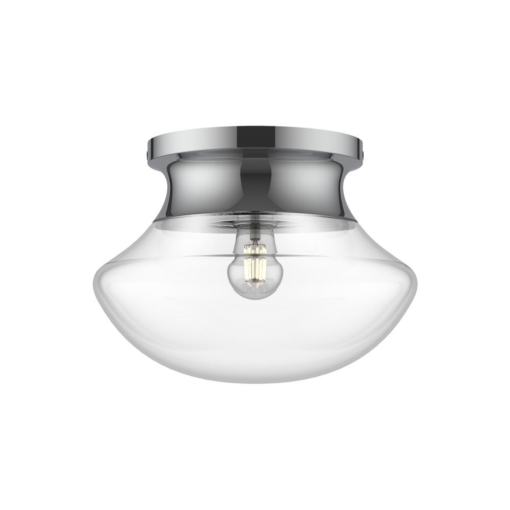 Marcel 11-in Chrome 1 Light Flush Mount