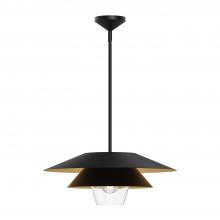 Alora Lighting PD475120MBCL - Tetsu 20-in Matte Black/Clear Glass 1 Light Pendant