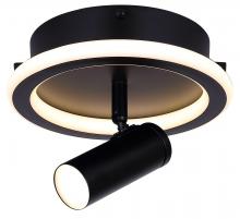 Canarm LCW314A01BK - 1 Lt LED Ceiling or Wall, Silicone Lens + Acrylic, 9W LED (Integrated)