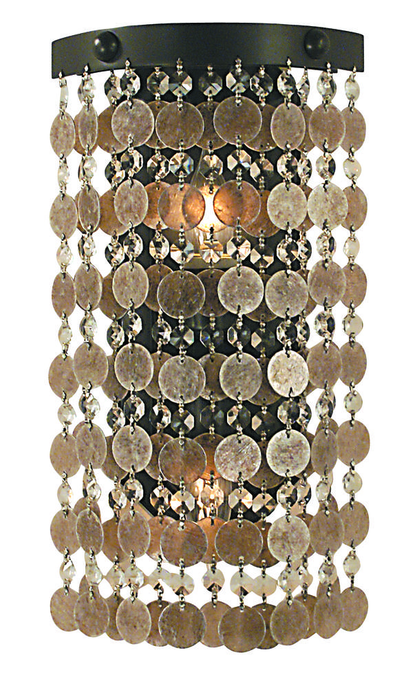 2-Light Antique Brass Naomi Sconce