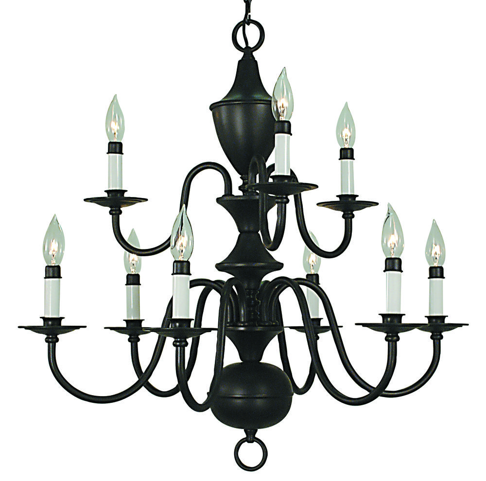 9-Light Mahogany Bronze Jamestown Dining Chandelier