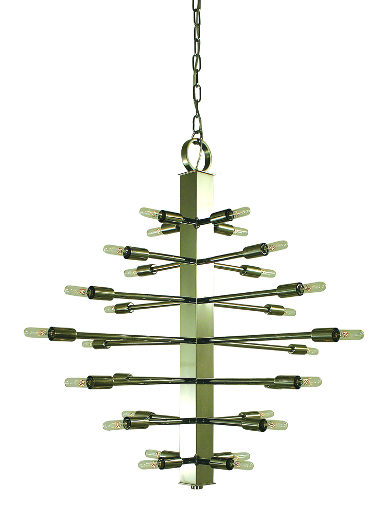 28-Light Brushed Nickel Simone Chandelier