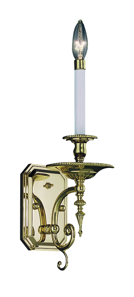 1-Light Polished Silver Kensington Sconce