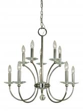 Framburg 3109 PN - 10-Light Pirouette Dining Chandelier