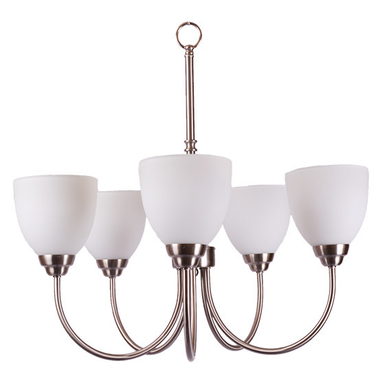 Laredo 5-Light Chandelier - NK White Glass