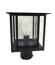 HOMEnhancements 20616 - Nuit Post Top Coach Light - Matte Black - Clear Glass