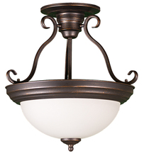 HOMEnhancements 17603 - Semi Flush Entry Fixture - RB White Glass