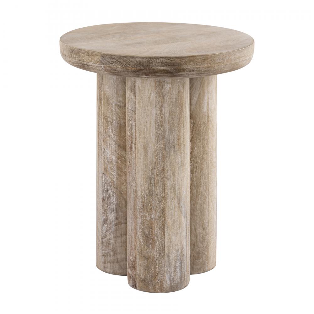 Morris Cerused Accent Table - Natural