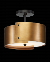 Currey 9999-0063 - Ritsu Brass Semi-Flush Mount