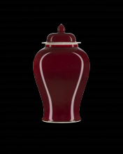 Currey 1200-0686 - Oxblood Large Temple Jar